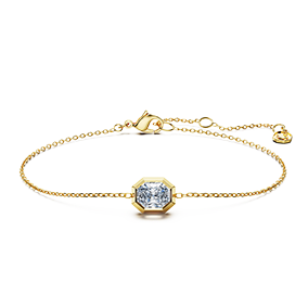 Octagon bracelet, Lab-grown diamonds 0.5 ct tw, Octagon shape, 18K yellow gold