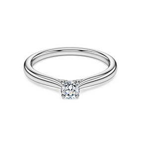 Eternity solitaire ring, Lab-grown diamonds 0.25 ct tw, Round shape, Sterling silver