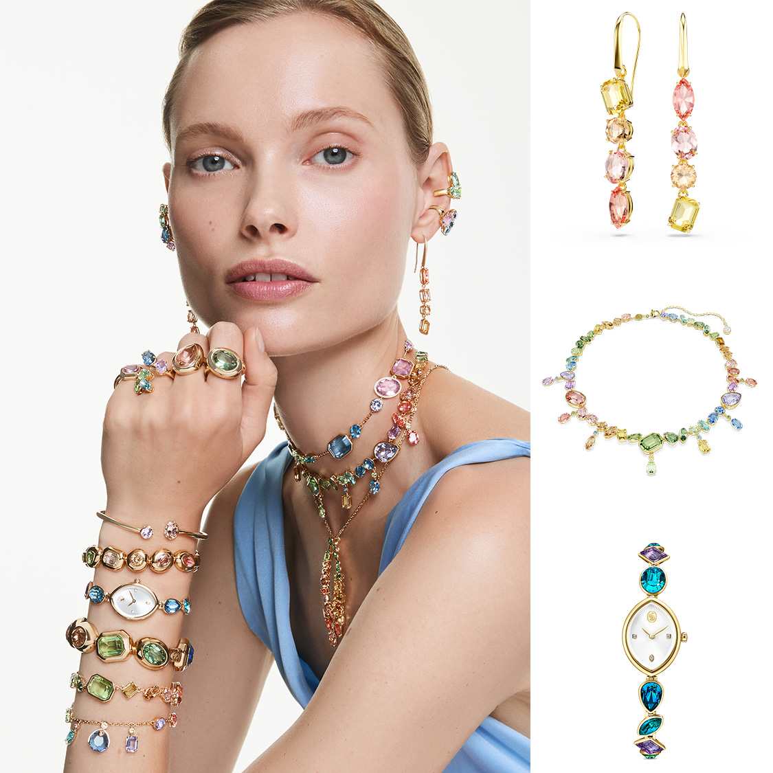 Modelka w biżuterii Swarovski