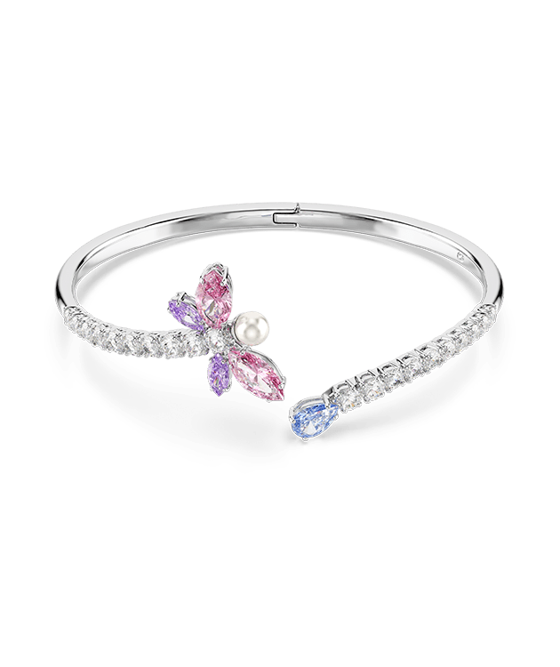 Bransoletka typu bangle Ariana Grande x Swarovski, Szlify różnorodne, Ważka, Różnokolorowa, Powłoka z rodu