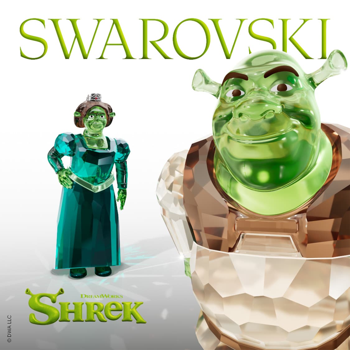 Figurky z kolekce DreamWorks Shrek x Swarovski: Shrek a Fiona