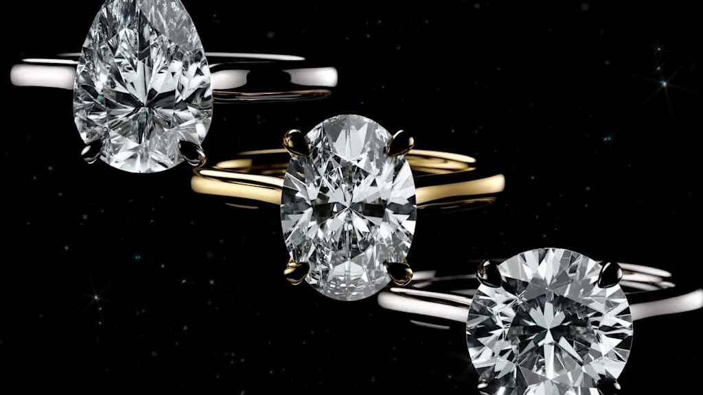 Swarovski crystal engagement rings top