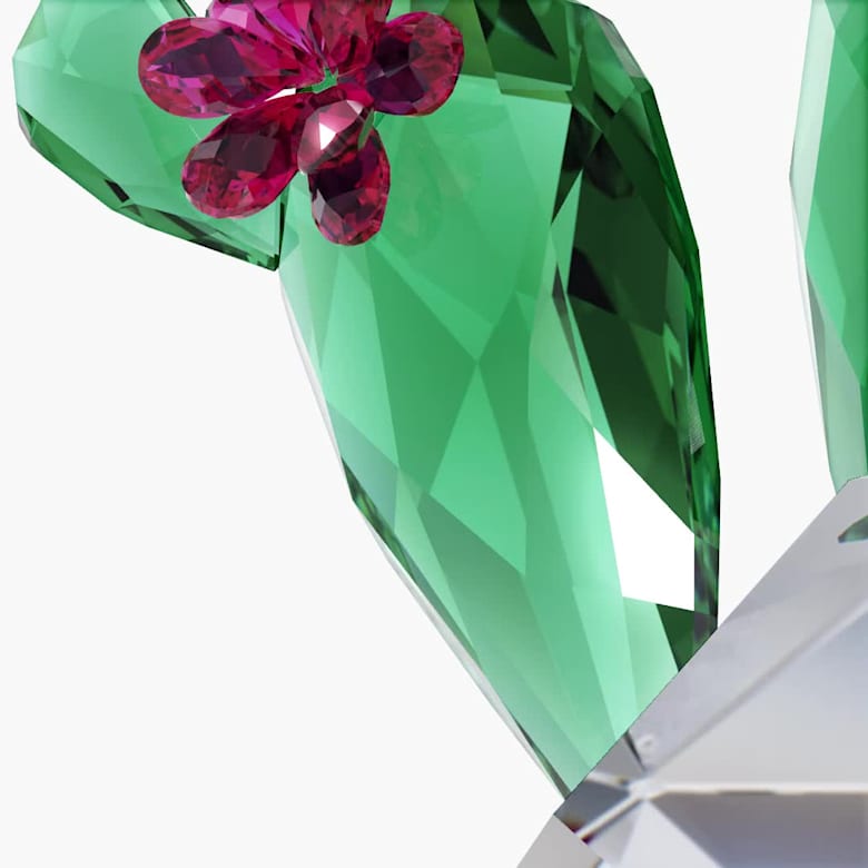 Crystal Flowers Desert Pink Cactus | Swarovski