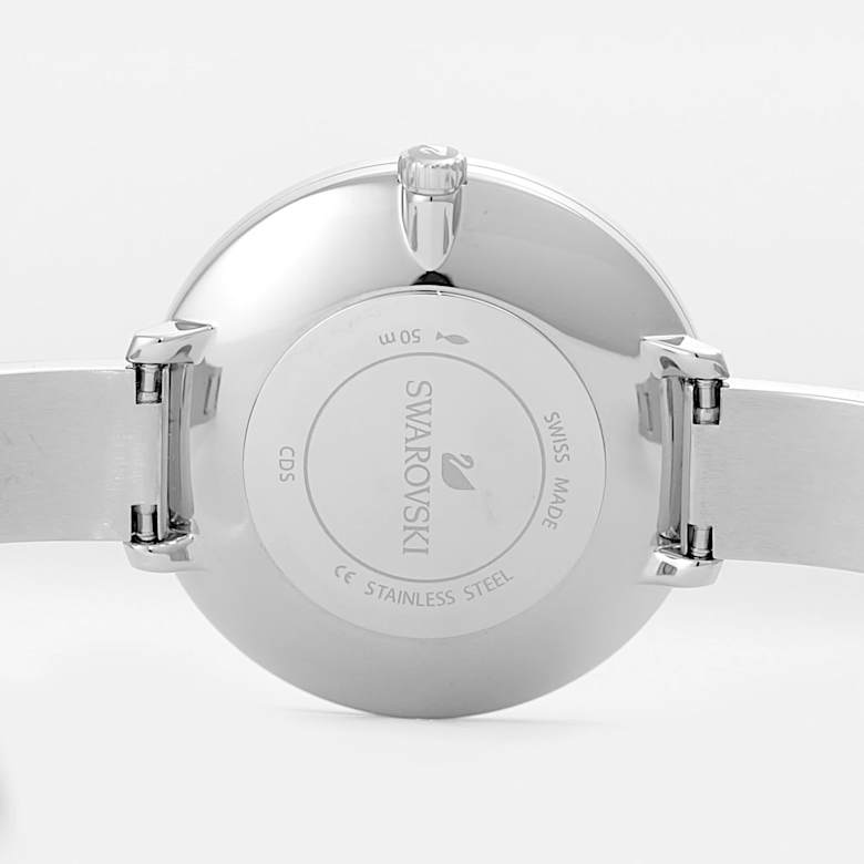 Crystalline delight watch, Swiss Made, Metal bracelet, White