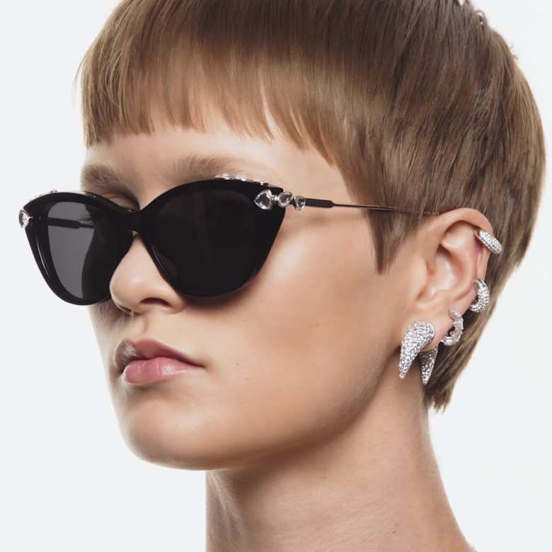 Luna ペンダント, 月, ホワイト, ロジウム・プレーティング | Swarovski