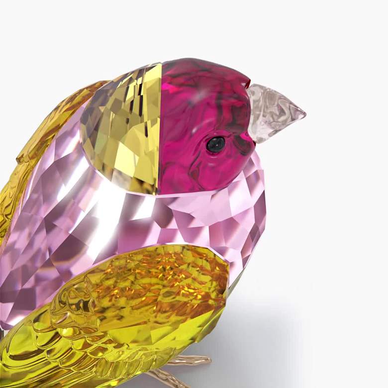 【小ぶりな結晶】Gwindel パキスタン産 40×22×28mm Idyllia SCS Gouldian Finch, Large | Swarovski