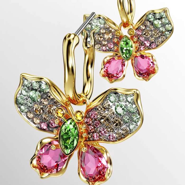 Orecchini pendenti da donna con strass e cristalli geometrici, gioielli