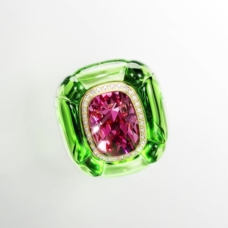 Dulcis cocktail ring, Cushion cut, Pavé, Multicolored | Swarovski
