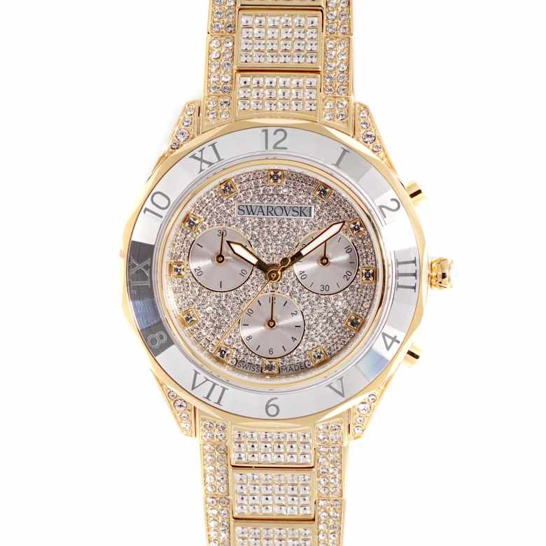 Dextera lux watch, Swiss Made, Metal bracelet, Gold tone, Gold