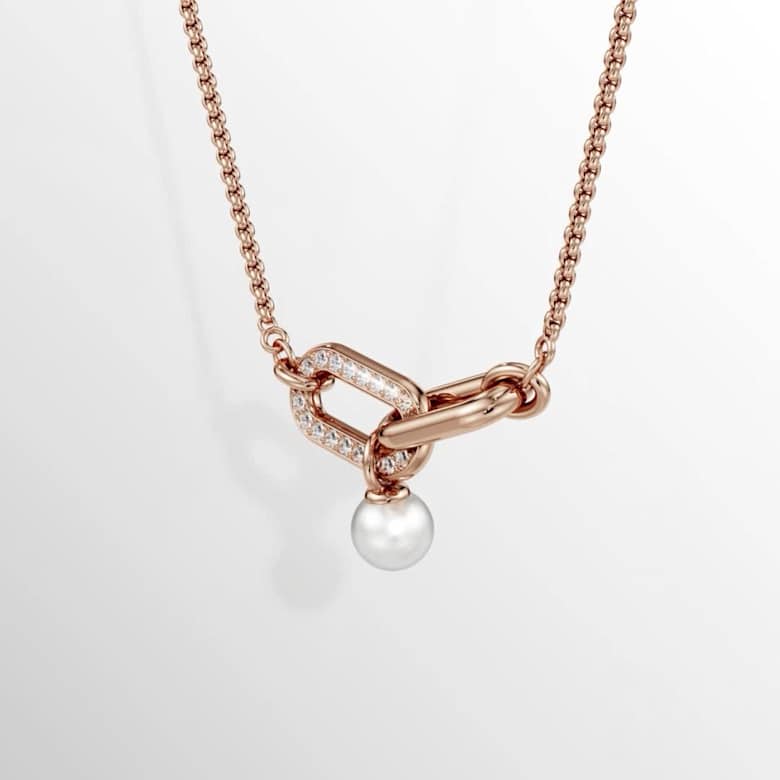 Constella ペンダント, クリスタル・パール, ラウンドカット, ホワイト