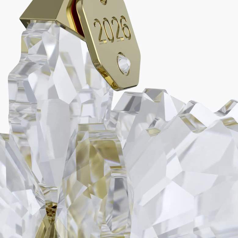 Annual Edition 3D Ornament 2026, White | Swarovski