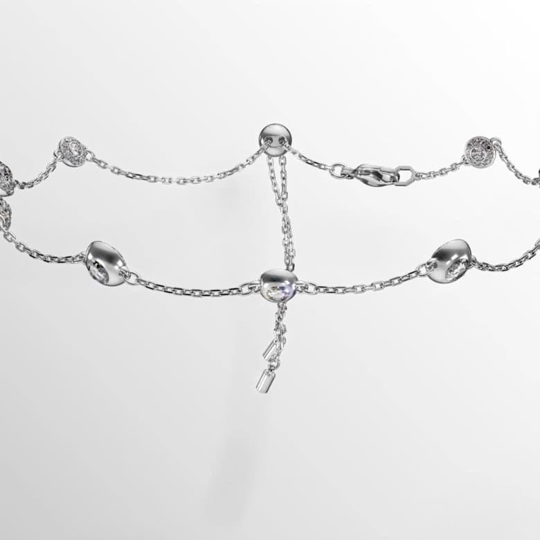 Una Angelic ネックレス, ラウンドカット, 両面モチーフ, ホワイト