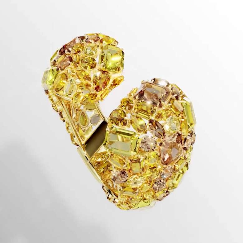 Gema バングル, 18Kゴールドコーティング | Swarovski