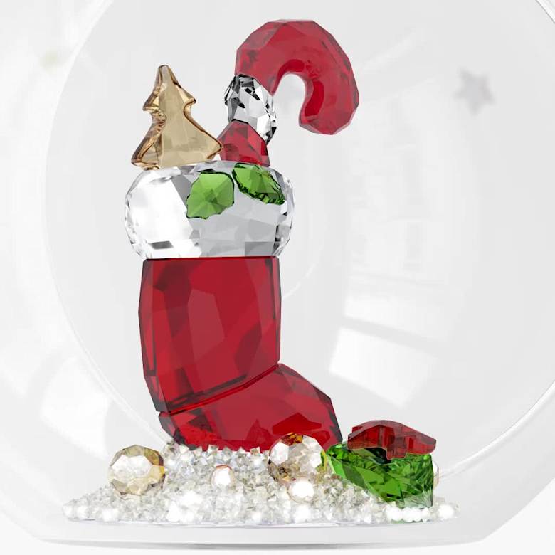 Holiday Cheers Stocking and Candy Ball Ornament | Swarovski