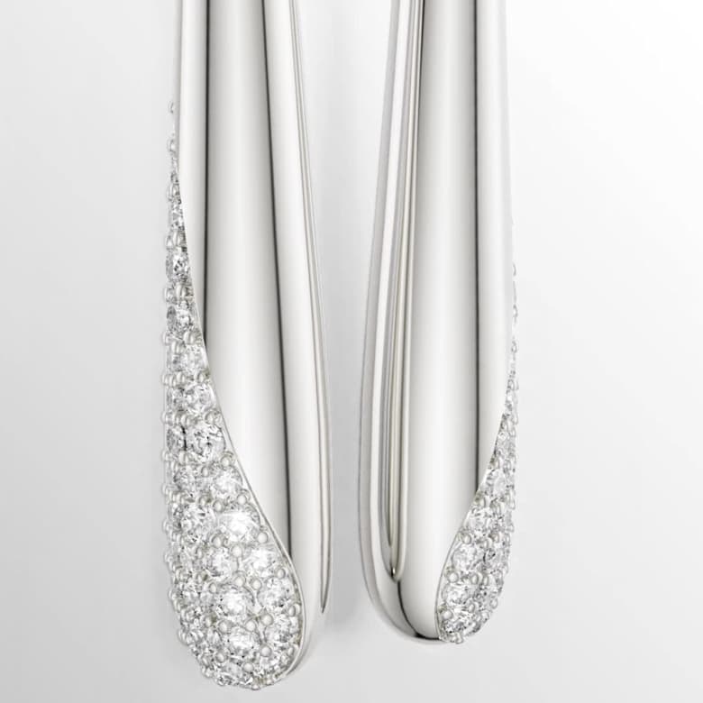 Swarovski Classica ドロップピアスとフープピアス, ラウンドカット