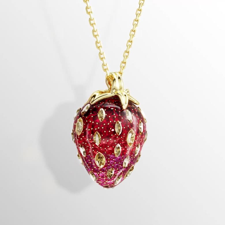 Idyllia ペンダント, ミックスカット, ストロベリー, レッド, 18K