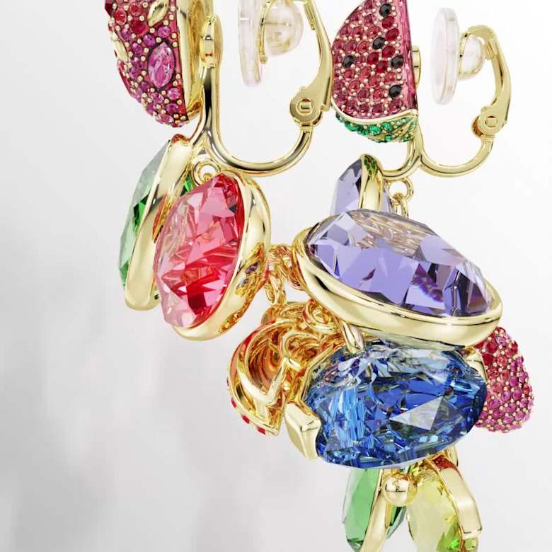 Idyllia クリップイヤリング, ミックスカット, マルチカラー, 18K