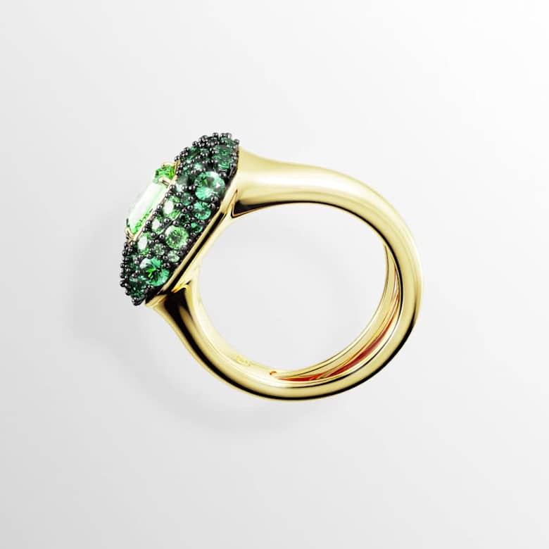Sublima リング, オクタゴンカット, グリーン, 18Kゴールド