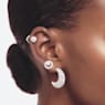 Constella stud earrings, White, Rhodium plated - Swarovski, 5201707