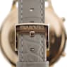 Octea Lux Chrono watch, Swiss Made, Leather strap, Gray, Rose gold-tone finish - Swarovski, 5452495