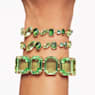Millenia Armband, Übergroße Kristalle, Oktagon-Schliff, Grün, Goldlegierungsschicht - Swarovski, 5598347