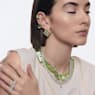 Ortyx สร้อยคอ Tennis, เจียระไนทรงสามเหลี่ยม, ขาว, เคลือบโรเดียม - Swarovski, 5599191