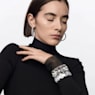 Náramek Millenia, Oversize křišťály, Osmihranný výbrus, Bílá, Pokoveno rhodiem - Swarovski, 5599192
