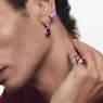 Chroma stud earring, Single, Drop cut, Multicolored, Gold-tone plated - Swarovski, 5600524