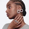 Matrix ring, Baguette cut, White, Rhodium plated - Swarovski, 5600787