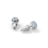 Brincos stud Birthstone, Lapidação redonda, Março, Azul, Lacado a ródio - Swarovski, 5615512