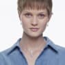 Millenia drop earrings, Octagon cut, Blue, Rhodium plated - Swarovski, 5619500