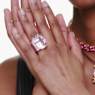 Millenia drop earrings, Octagon cut, Pink, Rose gold-tone plated - Swarovski, 5619502