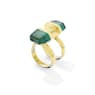 Lucent ring, Magnetic closure, Green, Gold-tone plated - Swarovski, 5620721