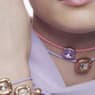 Dulcis Halskette, Kissenschliff, Roséfarben - Swarovski, 5622377