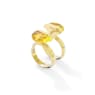 Prstan Lucent, Magnetna zaponka, Rumena, PVD zlatega odtenka - Swarovski, 5623774