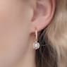 Swarovski Sparkling Dance drop earrings, Round cut, Pavé, White, Rose gold-tone plated - Swarovski, 5627350