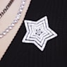Anneaux d'oreilles Ortyx, Taille Triangle, Petites, Blanches, Métal rhodié - Swarovski, 5632467