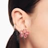 Dextera 후프 이어링, 스몰, 화이트, 로즈골드 톤 플래팅 - Swarovski, 5636531