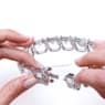Millenia bracelet, Oversized crystals, Octagon cut, Blue, Rhodium plated - Swarovski, 5638491