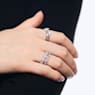 Constella 링, 2개 세트, 라운드 컷, 화이트, 로듐 플래팅 - Swarovski, 5640961