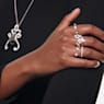Fluenta 링, 다시 빛나는 크리스털, 화이트, 로듐 플래팅 - Swarovski, 5641377