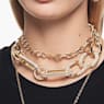 Dextera 네크리스, 스테이트먼트, 믹스 링크, 라지, 화이트, 골드 톤 플래팅 - Swarovski, 5642605