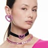 Orecchini a clip Sublima, Cuore, Grandi, Viola, Placcato rodio - Swarovski, 5646573