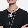 Swarovski Iconic Swan Halskette, Schwan, Lang, Weiß, Rhodiniert - Swarovski, 5647546