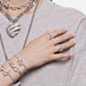 Anello Matrix, Taglio misto, Cuore, Bianco, Placcato rodio - Swarovski, 5648292