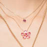 Stilla pendant, Heart, Red, Gold-tone plated - Swarovski, 5648750