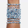 Matrix Tennis 브레이슬릿, 라운드 컷, 블루, 로듐 플래팅 - Swarovski, 5648927
