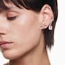 Millenia drop earrings, Octagon cut, Pink, Rose gold-tone plated - Swarovski, 5649474
