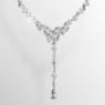 Mesmera Y形項鏈, 混合式切割, 白色, 鍍白金色 - Swarovski, 5661520