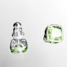 Birthstone stud earrings, Square cut, August, Green, Rhodium plated - Swarovski, 5661958